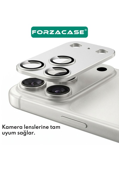 Forzacase İphone 18 Pro Max İle Uyumlu Tam Kaplayan Çerçeveli Kamera Lens Koruyucu - Fc1265 Burgonya