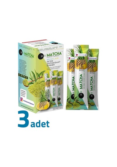 Matcha Premium Japanese Bromelain Ananaslı Limonlu Matcha Çayı 3'lü 20 x 8 G