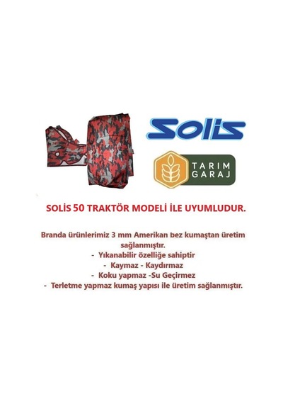 Solis 50 Traktör Kaporta Kılıfı Branda - Kaporta Kılıfı Ve Koltuk Kılıfı