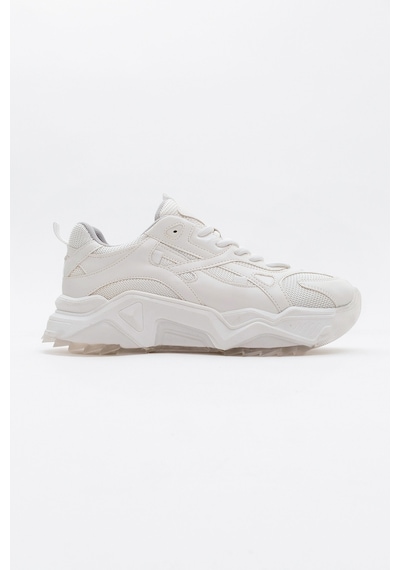 Luvishoes Lecce Beyaz Cilt Kadın Spor Ayakkabı Beyaz