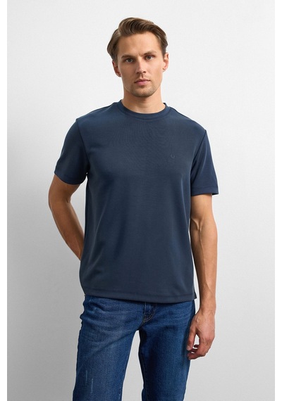 Backandbond Lacivert Regular Fit Basıc Tişört