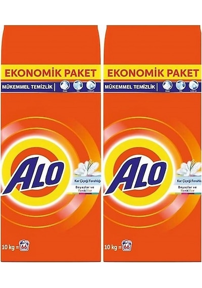 Alo Matik Beyazlar ve Renkliler 2 x 10 KG Toz Çamaşır Deterjanı