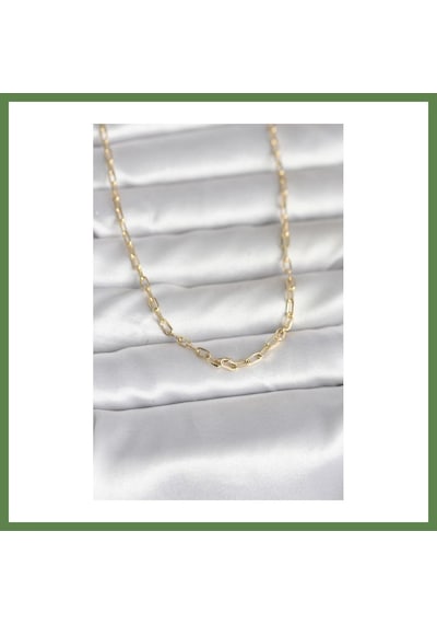 Bezos Cm 14k Gold Renk Ataç Zincir Model 50 Cm Kadın Kolye Hb006