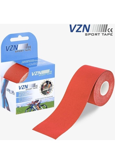 Sport Tape Kırmızı Renk Kinezyo Sporcu Bandı  Bandı 5 Metre X 5 Cm