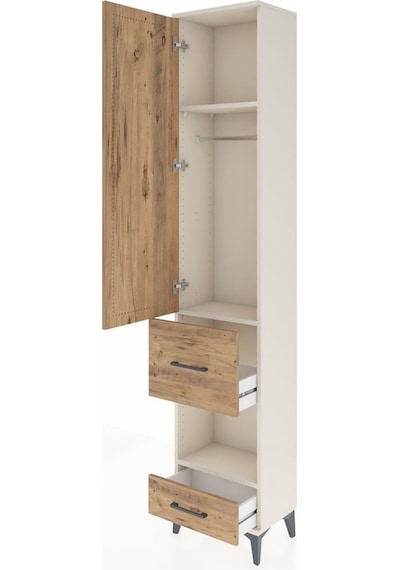Arges Dolap 3 Raflı 2 Çekmeceli Tek Askılı 44x30x221 Aytaşı-çam Aytaşı Arges Dolap 3 Raflı 2 Çekmeceli Tek Askılı 44x30x221 Aytaşı-çam Aytaşı