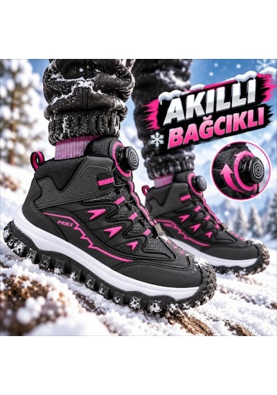 Promax Çocuk Kışlık Outdoor Akıllı Bağcıklı Siyah Fuşya Bot 32-37 Beyaz - Fuşya - Siyah Promax Çocuk Kışlık Outdoor Akıllı Bağcıklı Siyah Fuşya Bot 32-37 Beyaz - Fuşya - Siyah