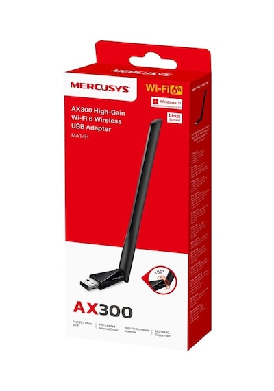 Tp-lınk Mercusys Ma14h Ax300 High Gain Wi-fi 6 Usb Adapter
