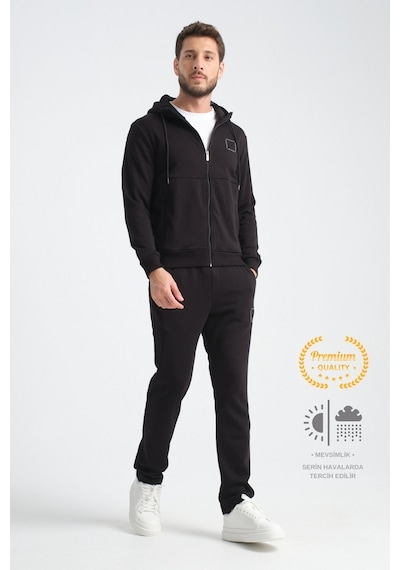 Shooter Sportswear Shooter Erkek Eşofman Takımı Mevsimlik Luxe Kalite Pamuklu Siyah