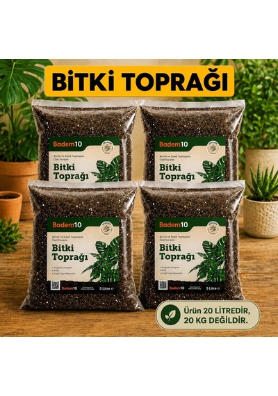 Tr Organik Cocopeat 5x4 20 Litre Perlit Pomza Karışımlı Genel Bitki Çiçek Saksı Bahçe Toprağı Toprak