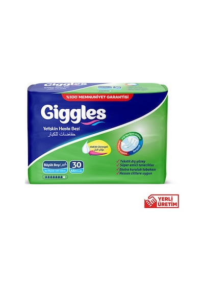 Giggles Bağlamalı Yetişkin Hasta Bezi L 30'Lu