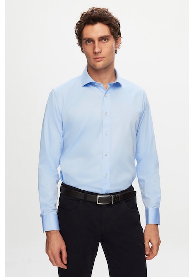 D'S Damat Ds Damat Slim Fit Mavi Düz Gömlek 5he02sg00139m 701