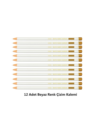 Beyaz Renk Kurşun Işaretleme Kalemi Tekstil Kumaş Karton Deri
