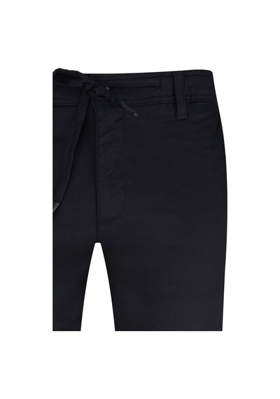 Hatemoğlu Siyah Regular Fit Yandan Cepli Pamuklu Jogger Pantolon