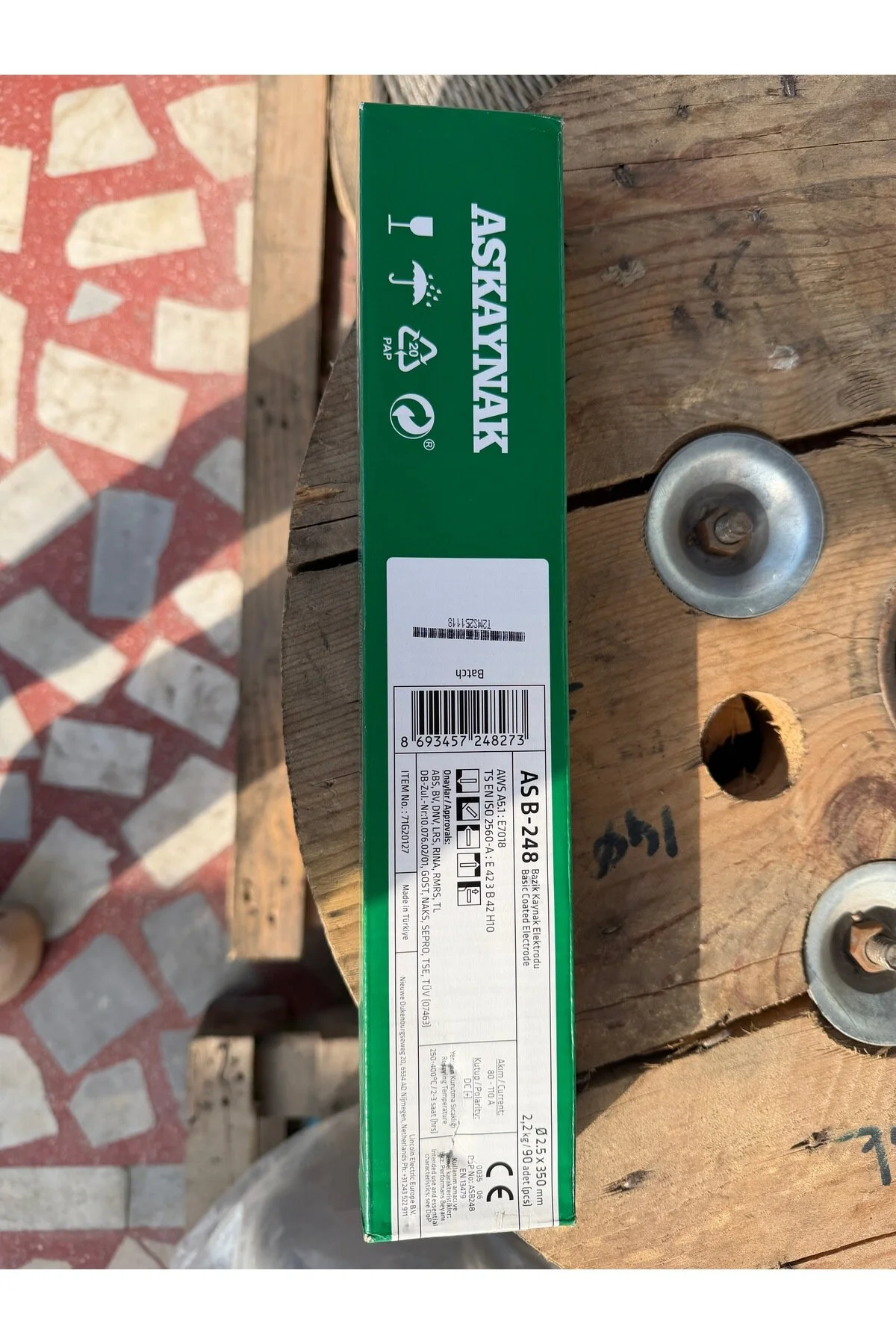 Asb-248 E7018 Bazik Kaynak Elektrodu 2,5x350 Mm 2,2 Kg 90 Adet