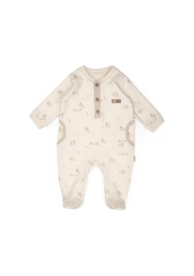 Babycosy Organic Wear Bebek Tulum Şapka %100 Organik Pamuk , Bebek - Yenidoğan- Csy8182 Krem