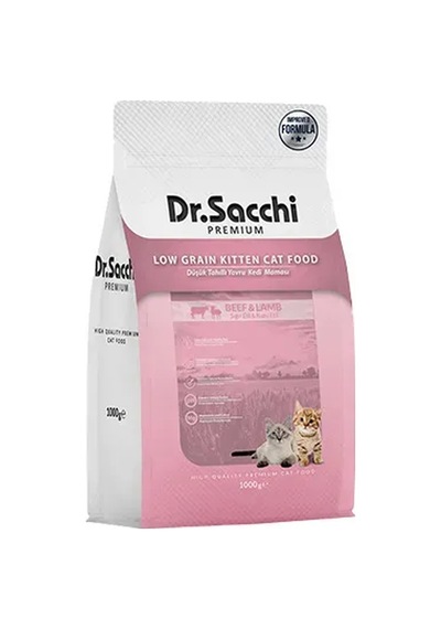 5 Adet Dr.sacchi Premium Düşük Tahıllı Yavru Kedi Maması 1 Kg