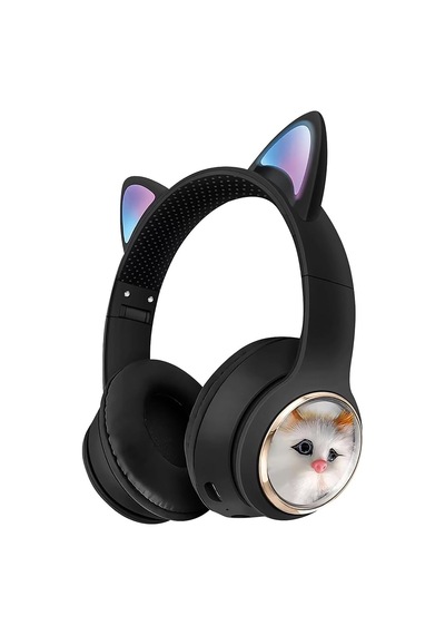 Wireless 5.3 Stereo Kedili Kulak Üstü Bluetooth Kulaklık Siyah Blt-45