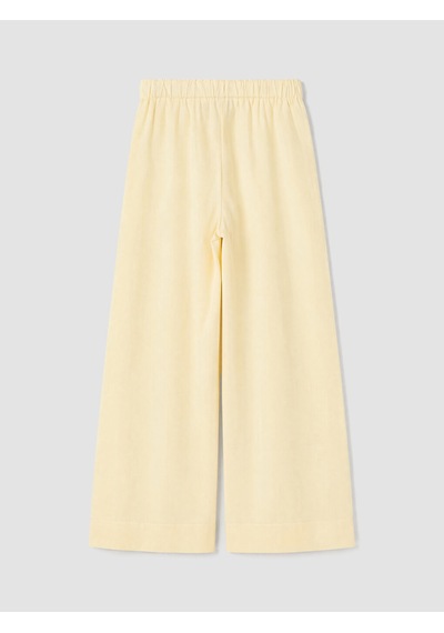 Lcw Modest Sarı Beli Lastikli Keten Karışımlı Kadın Pantolon
