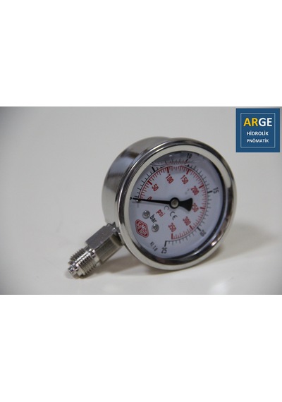 Simga Çap 63 0-25 Bar 1.6 Skl Gliserinli ALTtan Manometre
