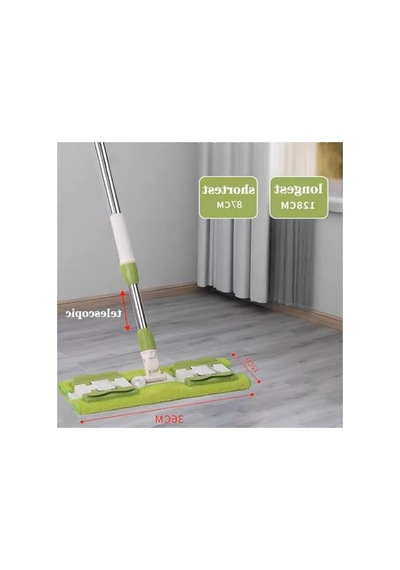 Mandallı Kaliteli Mop - 360 Döner Başlıklı, Uzun Saplı