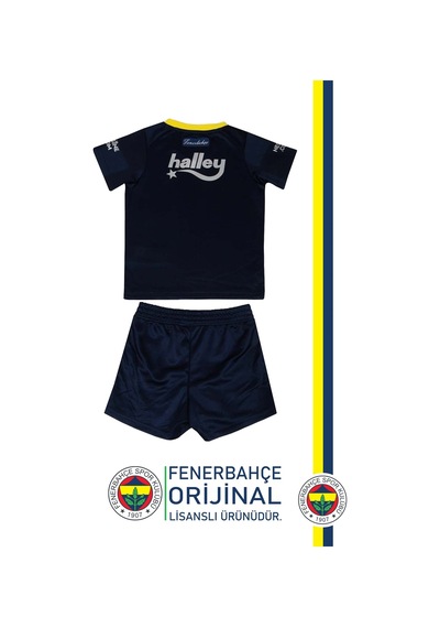 Fenerium Fenerbahçe Lisanslı Mini Lacivert Çocuk Forma Set Kanarya Baskılı Ahşap Kutulu Lacivert