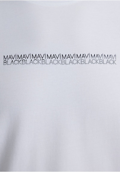 Mavi - Mavi Black Baskılı Beyaz Tişört 0612647-620 Beyaz