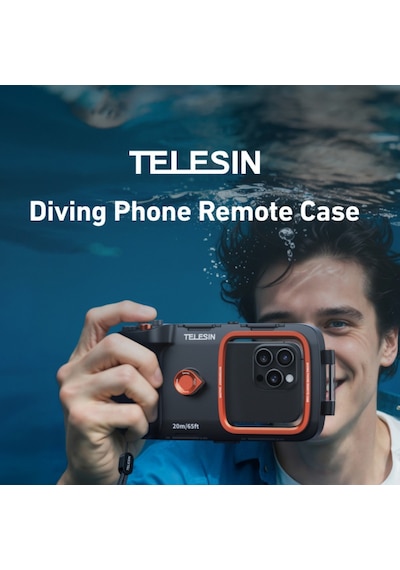 Telesın Akıllı Telefonlar Için Dalış Koruma Kılıfı Underwater Diving Phone Case 20 Metreye Kadar