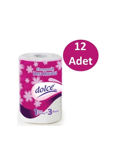 Dolce Dev Rulo Havlu 12'li