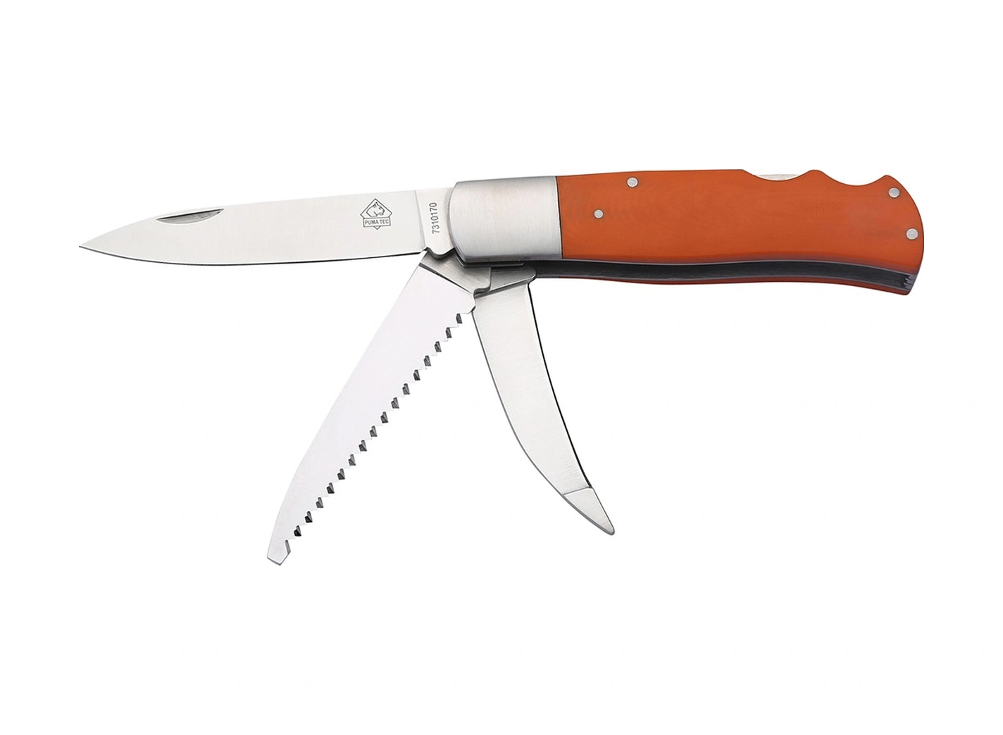 Puma Tec Hunting Folder G10 Orange Kamp Çakı Çok Renkli