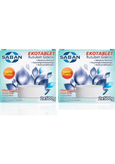 Nem Alıcı Rutubet Ve Küf Önleyici Yedek Tablet Yeşil Elma 2x500 2'li
