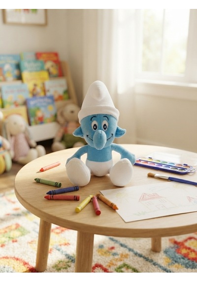 Peluş Şirin-şirin Bebek-45 Cm Mavi