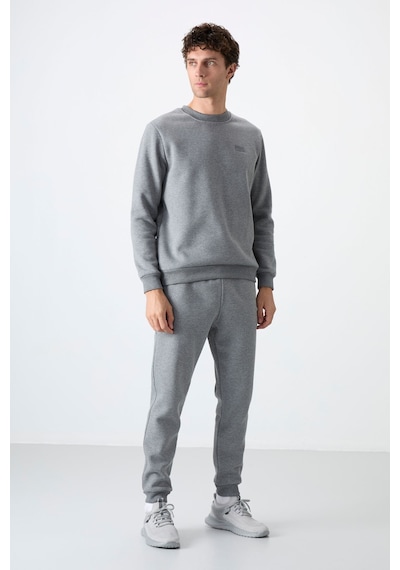 Tommy Life Andy Gri Melanj Şardonlu Erkek Eşofman Takım - 85190 GRİ MELANJ