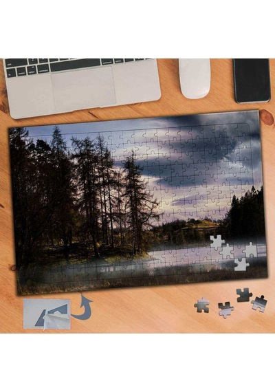 Akşam Üzeri Ağaçlar Ve Gökyüzü 240 Parça Puzzle Yapboz Tablo-559
