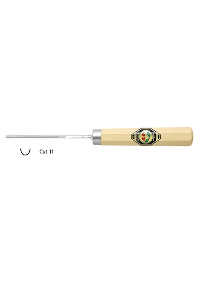 Kirschen Düz Oluklu Ağız Oyma Iskarpelası Kısa 2 Mm Cut-11