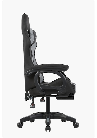 Fashcolle Dynamic Air Kumaş Gri-Siyah Masajlı Oyuncu Koltuğu