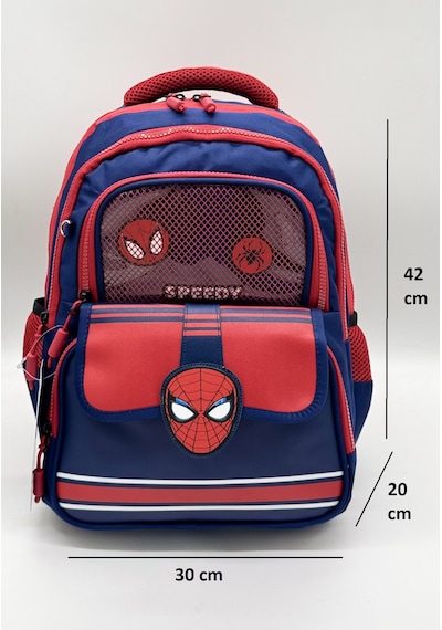 Spider Örümcek Desenli Termal Beslenmelik Ve Kalemlikli Çocuk Sırt Okul İlkokul Çantası Seti Lacivert
