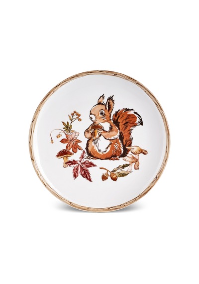 Karaca Cozy Sincap Pasta Tabağı 21 Cm Çok Renkli