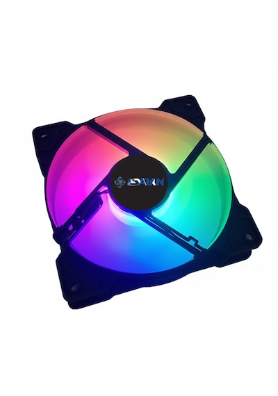 Daryun 12cm Kasa İçi Uyumlu Rainbow Led Fanlı Molex 4 Pin Soket Fan