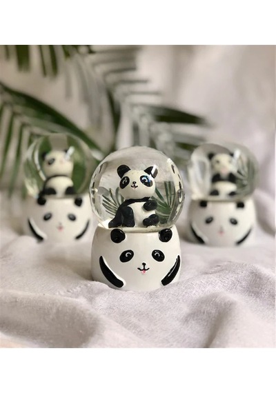 Mini Işıklı Panda Kar Küresi