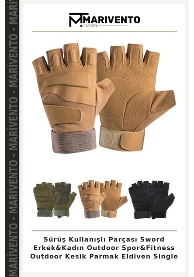 Sürüş Kullanışlı Parçası Sword Erkek&kadın Outdoor Spor&fitness Outdoor Kesik Parmak Eldiven Single Çok Renkli