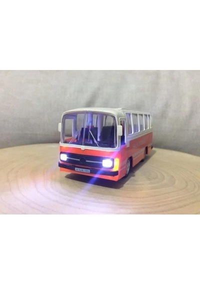 Oyuncak Işıklı Sesli 1/36 Çek Bırak Turuncu Halk Otobüsü