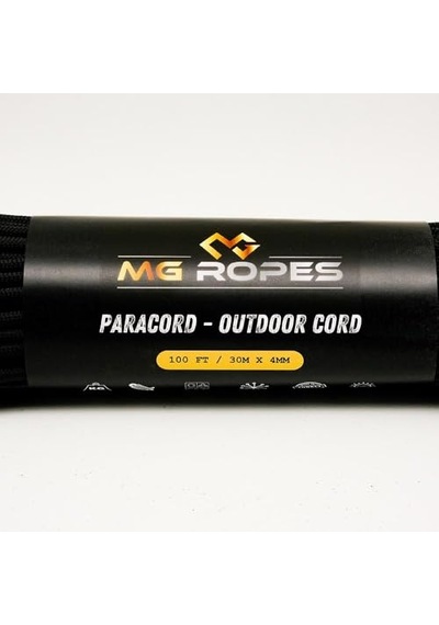Bileklik Ve Outdoor Paracord İp 4 Mm 660lb 10 İplikli 30 Metre Siyah