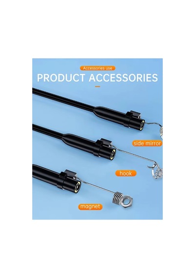 Endoskop Yılan Video Kamera Ios Ve Android Uyumlu Led Li 10 Metre 8 Mm Sert Kablo 2mp 1