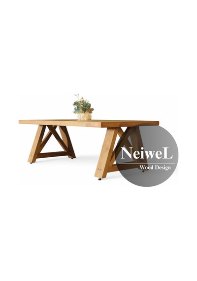 Neiwel Doif Doğal Ahşap Ofis Sehpa-70-100 Açık Ceviz