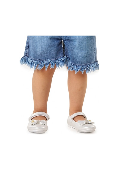 Kiko Kids Cırtlı Fiyonklu Kız Çocuk Babet Ayakkabı Ege 201 Sedef