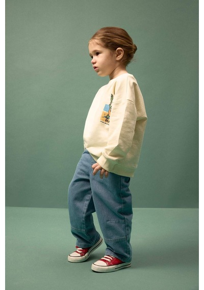 Defacto Oversize Sırt Baskılı Sweatshirt Erkek Bebek G7485a526sper78 Ekru-er78