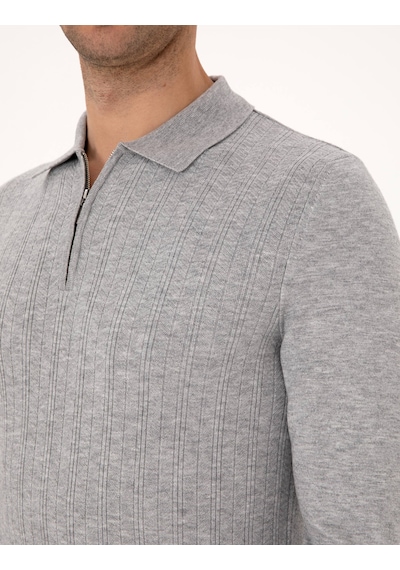 Pierre Cardin Erkek Açık Gri Melanj Kazak /triko 50315729-vr091 Açık Gri Melanj