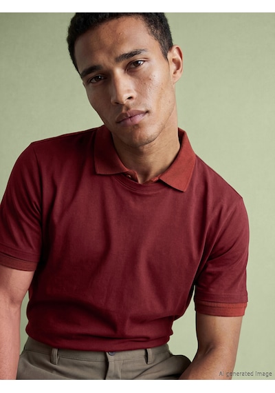 Lcwaıkıkı Classic Bordo %100 Pamuk Regular Fit Basic Tişört