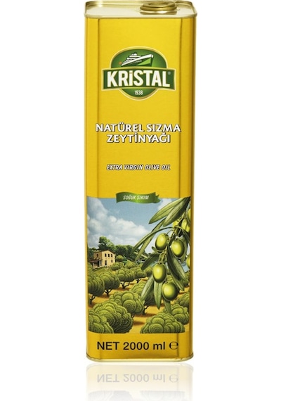 Kristal Natürel Sızma Zeytinyağı Yumuşak Doğal Lezzet 2 Litre Teneke