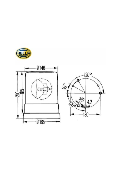 Hella 24v Döner Lamba Kl 700 Turuncu